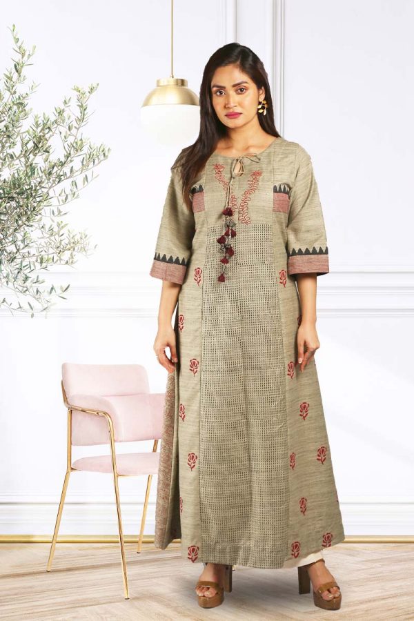 Sea Green Colour MESMORA New Designer Daily Wear Khadi Cotton Night Dress  Collection MF 2548 - The Ethnic World